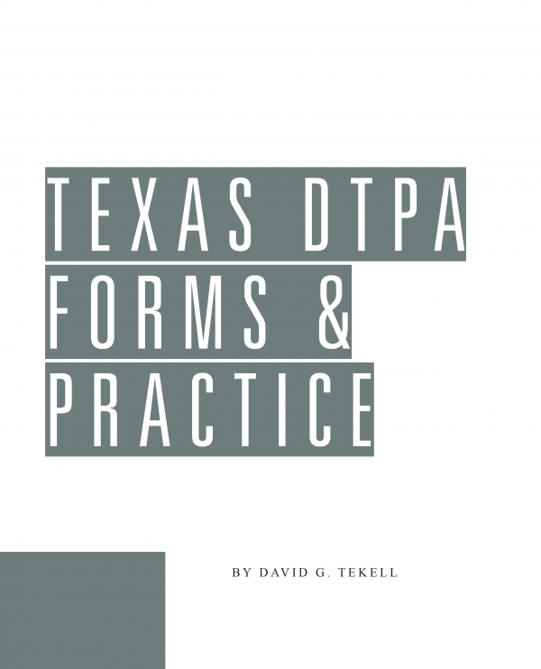 Texas DTPA Forms and Practice Guide | Fastcase